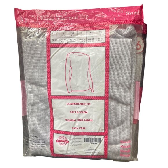 mix & co. Women's Gray Thermal Knit Shirt Size Small (New) - Picture 2 of 2